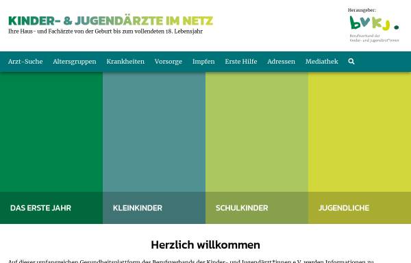 Vorschau von www.kinderaerzte-im-netz.de, Kinder- und Jugendärzte im Netz