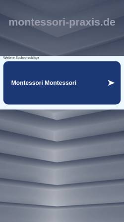 Vorschau der mobilen Webseite www.montessori-praxis.de, Montessori Praxis Vogt