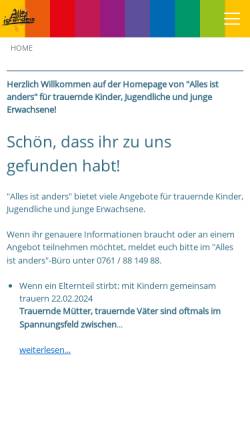 Vorschau der mobilen Webseite www.allesistanders.de, Alles ist anders