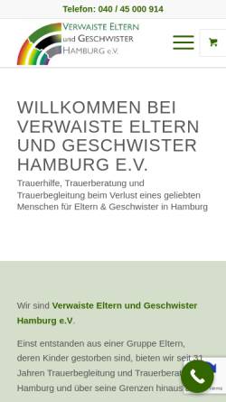 Vorschau der mobilen Webseite www.verwaiste-eltern.de, Verwaiste Eltern