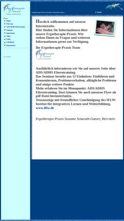Vorschau der mobilen Webseite www.ads-herrstein.de, Ergotherapie Praxis Susanne Senarath-Ganser