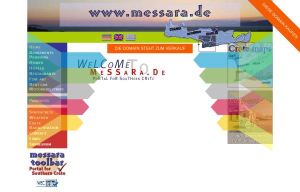 Vorschau von www.messara.de, Portal für Süd-Kreta