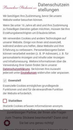 Vorschau der mobilen Webseite stickerei-burucker.de, Burucker Stickerei GbR