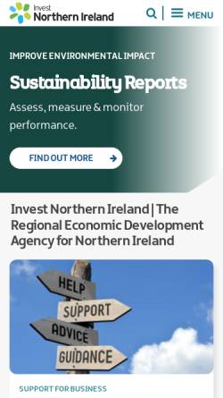Vorschau der mobilen Webseite www.investni.de, Agentur für Wirtschaftsförderung Nordirlands