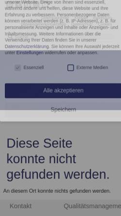 Vorschau der mobilen Webseite areus.de, Walter Grandjot Test und Messtechnik Services GmbH