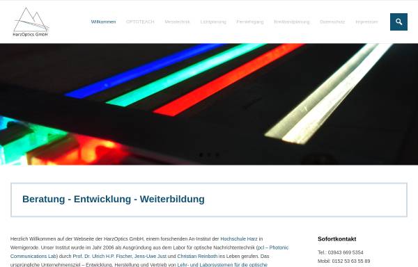 HarzOptics GmbH - Optik & Photonik