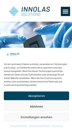 Vorschau der mobilen Webseite www.innolas-solutions.de, Innolas GmbH