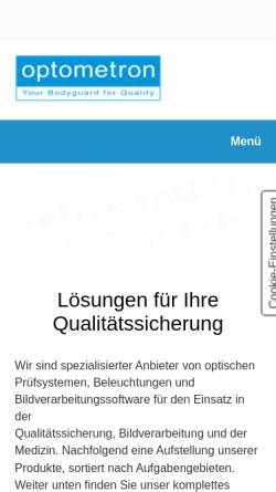 Vorschau der mobilen Webseite www.optometron.de, Optometron GmbH