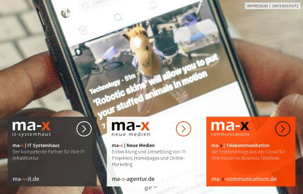 Vorschau von ma-x.de, MA-X Neue Medien & IT GmbH