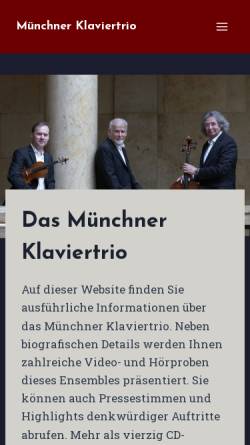 Vorschau der mobilen Webseite muenchner-klaviertrio.de, Münchner Klaviertrio