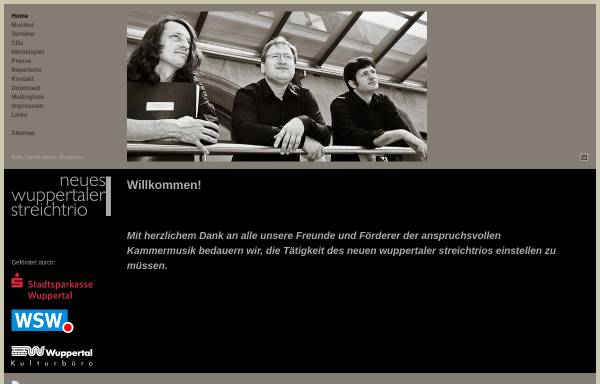 Vorschau von www.wuppertalerstreichtrio.de, Neues Wuppertaler Streichtrio