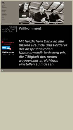 Vorschau der mobilen Webseite www.wuppertalerstreichtrio.de, Neues Wuppertaler Streichtrio