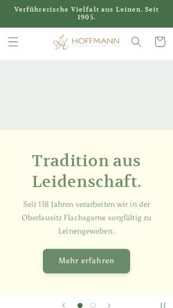 Vorschau der mobilen Webseite leinenweberei-hoffmann.de, Leinenweberei Hoffmann GmbH & Co. KG
