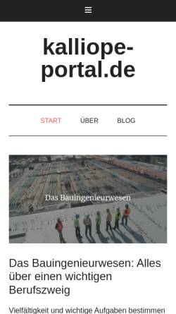 Vorschau der mobilen Webseite www.kalliope-portal.de, Kalliope-Portal
