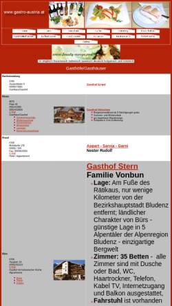 Vorschau der mobilen Webseite www.gastro-austria.at, Lokale Vorarlbergs