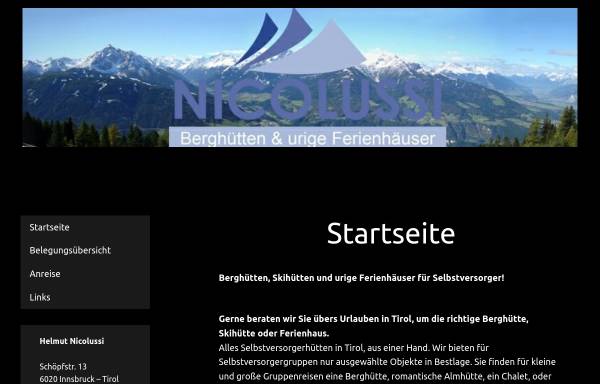 Vorschau von www.berghuette.org, Skihütten und Berghütten in Tirol