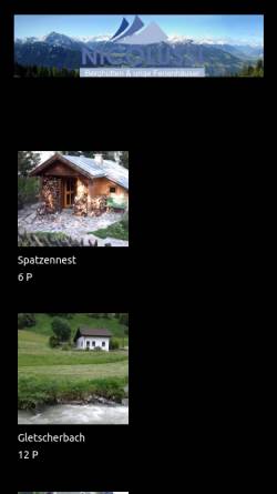 Vorschau der mobilen Webseite www.berghuette.org, Skihütten und Berghütten in Tirol