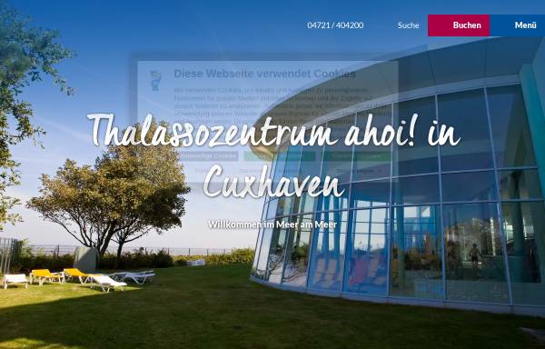 Vorschau von www.ahoi-cuxhaven.de, Ahoi Schwimmbad - Cuxhaven-Duhnen
