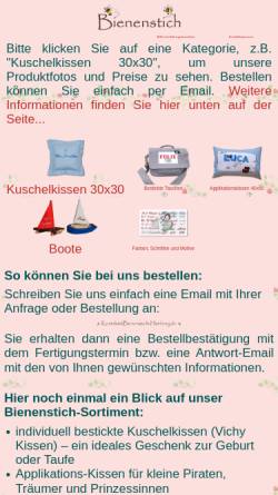 Vorschau der mobilen Webseite www.bienenstich-hamburg.de, Sarah E. Kettner