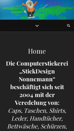 Vorschau der mobilen Webseite stickdesign-nonnemann.de, Stick Design Nonnemann - Ulrike Nonnemann