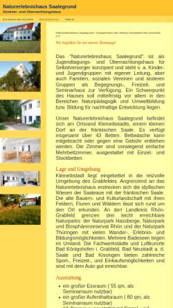 Vorschau der mobilen Webseite www.naturerlebnishaus-saalegrund.de, Naturerlebnishaus Saalegrund