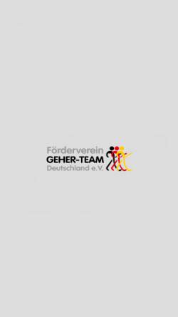 Vorschau der mobilen Webseite www.geher-team.de, Geher-Team Deutschland e.V.