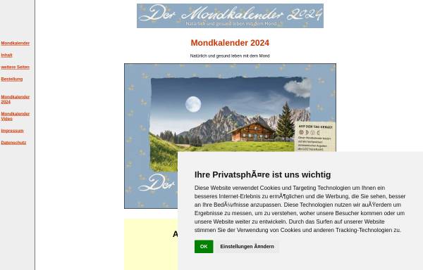 Vorschau von www.der-mondkalender.com, Allgäuer Mondkalender