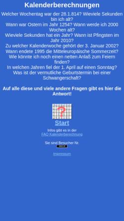 Vorschau der mobilen Webseite www.salesianer.de, Kalenderberechnung