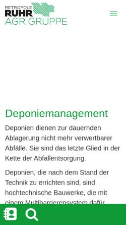 Vorschau der mobilen Webseite www.deponienachsorge.com, AGR GmbH