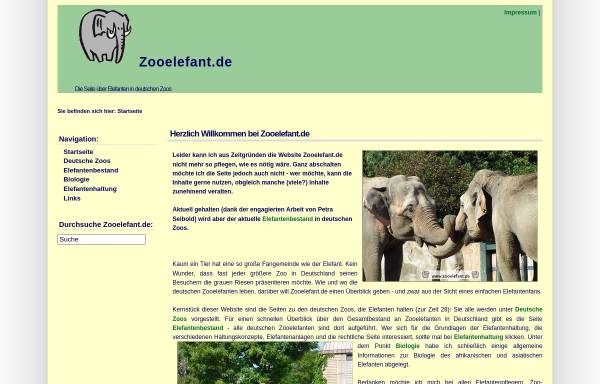Vorschau von www.zooelefant.de, Zooelefant