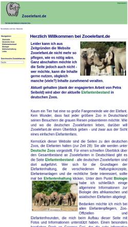 Vorschau der mobilen Webseite www.zooelefant.de, Zooelefant