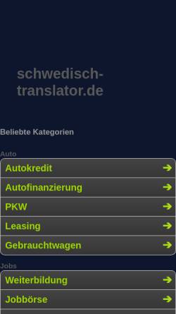 Vorschau der mobilen Webseite www.schwedisch-translator.de, Transword