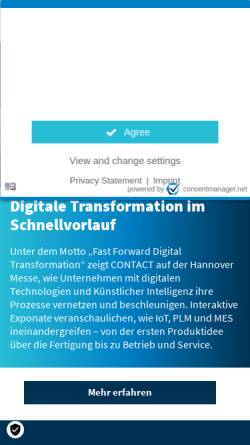 Vorschau der mobilen Webseite www.contact-software.com, Contact Software GmbH