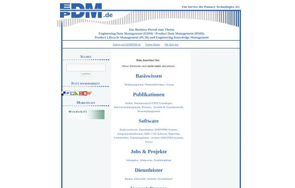 Vorschau von www.edmpdm.de, EDMPDM.de by Pumacy Technologies AG