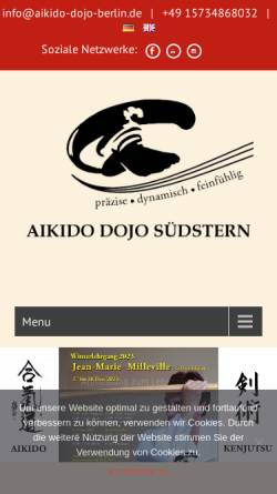 Vorschau der mobilen Webseite www.aikido-dojo-berlin.de, Aikido Dojo Südstern - Berlin