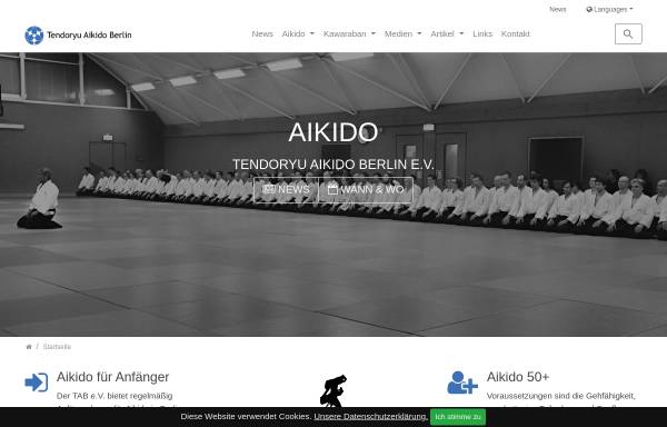 Vorschau von www.tendoryu-aikido.com, Tendoryu Aikido Berlin e.V.