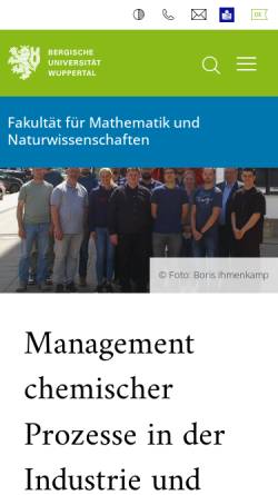 Vorschau der mobilen Webseite www.analytik.uni-wuppertal.de, Analytische Chemie an der Universität Wuppertal