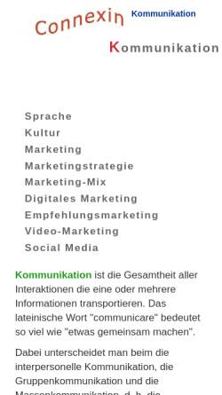 Vorschau der mobilen Webseite www.connexin.de, Connexin - Verbindungen