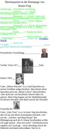Vorschau der mobilen Webseite www.rainer-feig.de, Feig, Rainer