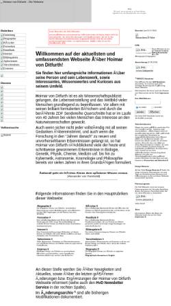 Vorschau der mobilen Webseite hoimar-von-ditfurth.de, von Ditfurth, Hoimar