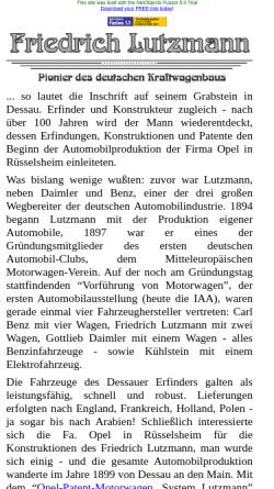 Vorschau der mobilen Webseite www.lutzmann.de, Lutzmann, Friedrich (1859-1930)