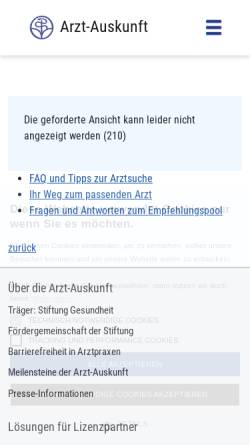 Vorschau der mobilen Webseite www.arzt-auskunft.de, Dr. Gerd Neubüser, Facharzt für Kinderheilkunde und Jugendmedizin