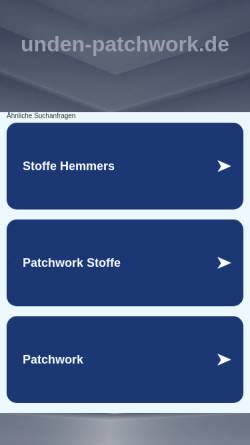 Vorschau der mobilen Webseite unden-patchwork.de, Unden-Patchwork, Jutta Unden