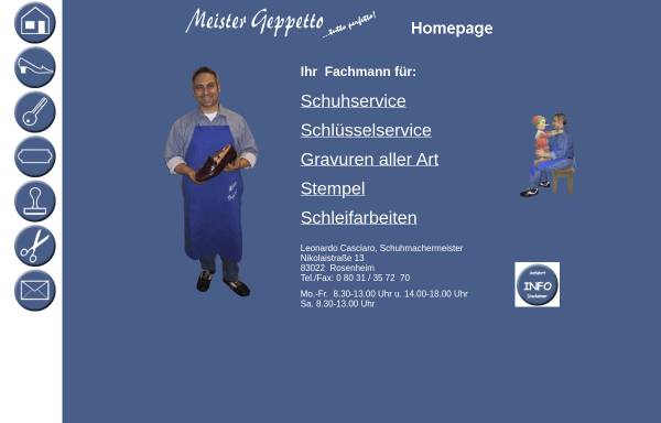 Vorschau von www.meister-geppetto.de, Schuh- und Schlüsselservice Meister Geppetto
