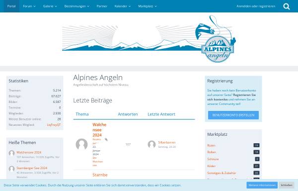 Vorschau von www.alpines-angeln.de, Alpines-Angeln