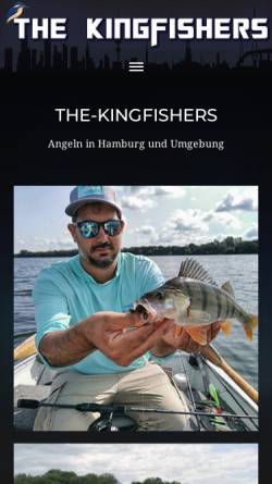 Vorschau der mobilen Webseite the-kingfishers.de, Angeln Hamburg mit den Kingfishern