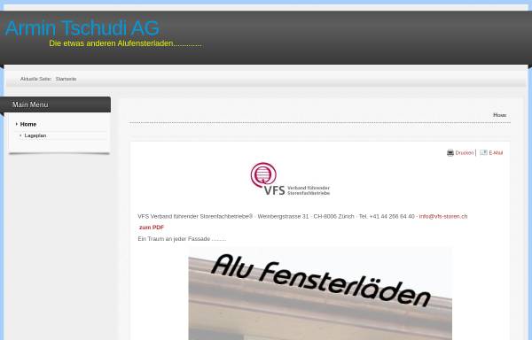 Vorschau von www.tschudi-alufensterladen.ch, Armin Tschudi AG