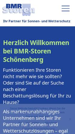 Vorschau der mobilen Webseite www.bmr-storen.ch, BMR-Storen AG