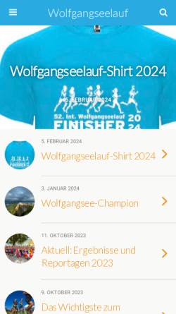 Vorschau der mobilen Webseite www.wolfgangseelauf.at, Wolfgangseelauf