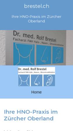 Vorschau der mobilen Webseite www.brestel.ch, Dr. med. Rolf Brestel